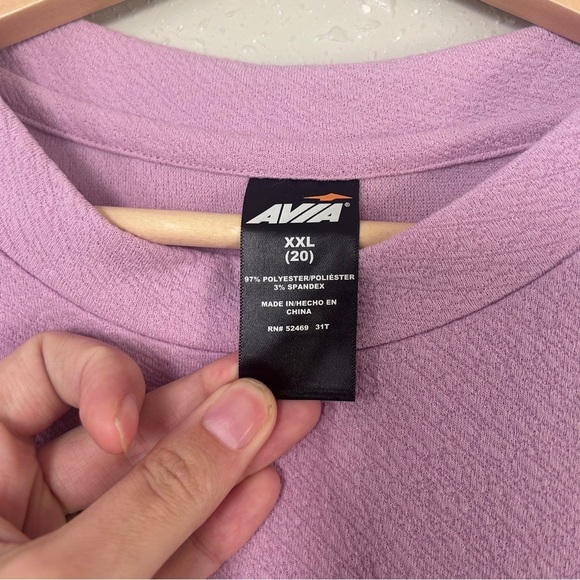 Avia Purple Lavender Crewneck Sweatshirt Workout Activewear Athleisure Casual - Picture 2 of 3